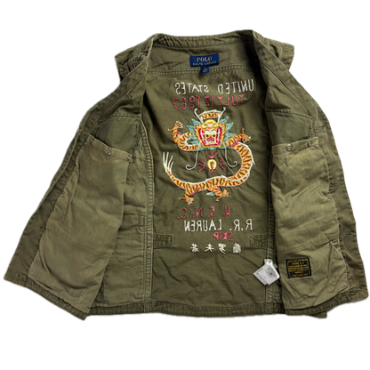 Green Utility Vest Military Army Dragon USNC - S