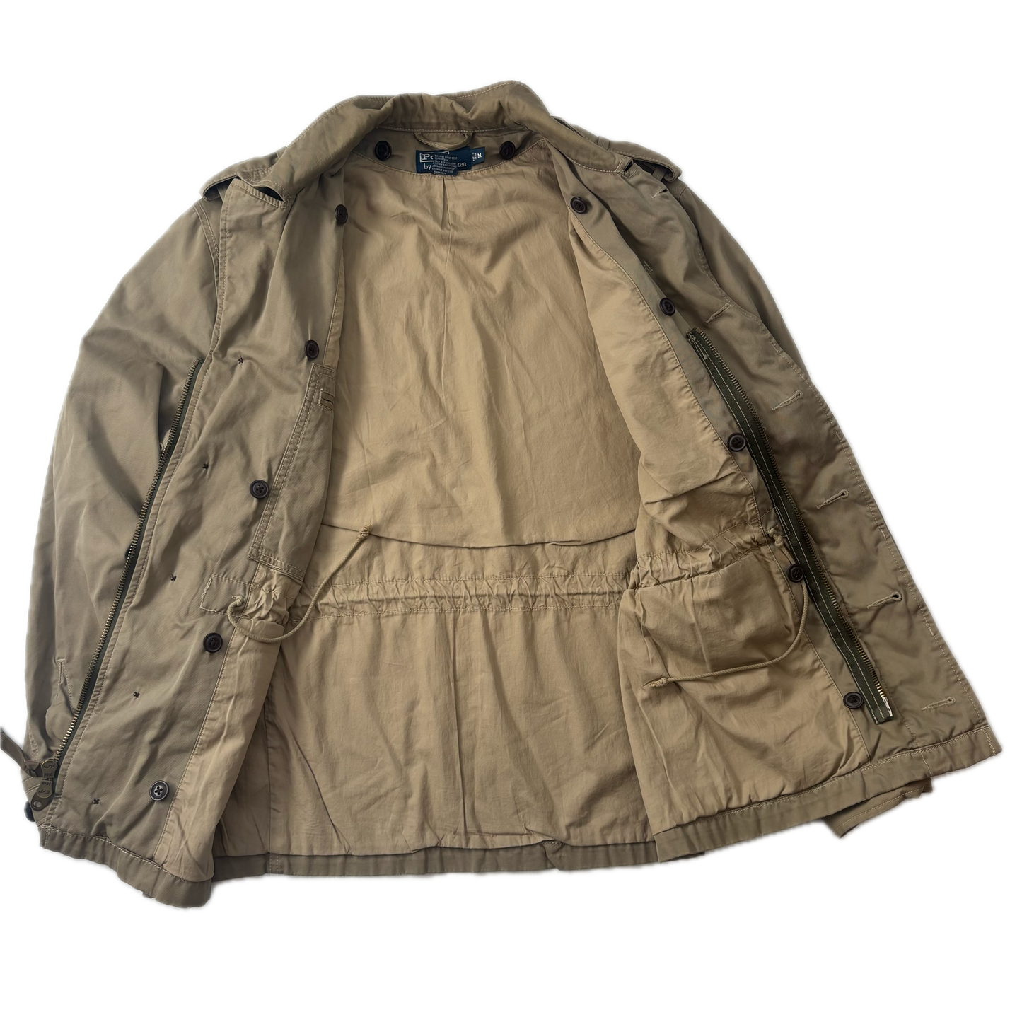 Green Field Jacket Utility Parka Removable Lining - M
