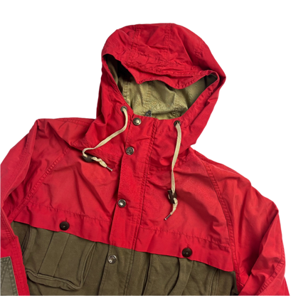 Red Brown Mountain Parka Jacket Hooded - M