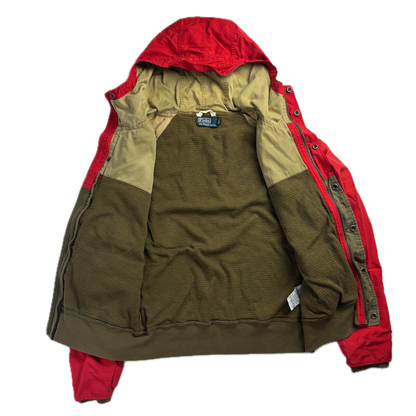 Red Brown Mountain Parka Jacket Hooded - M