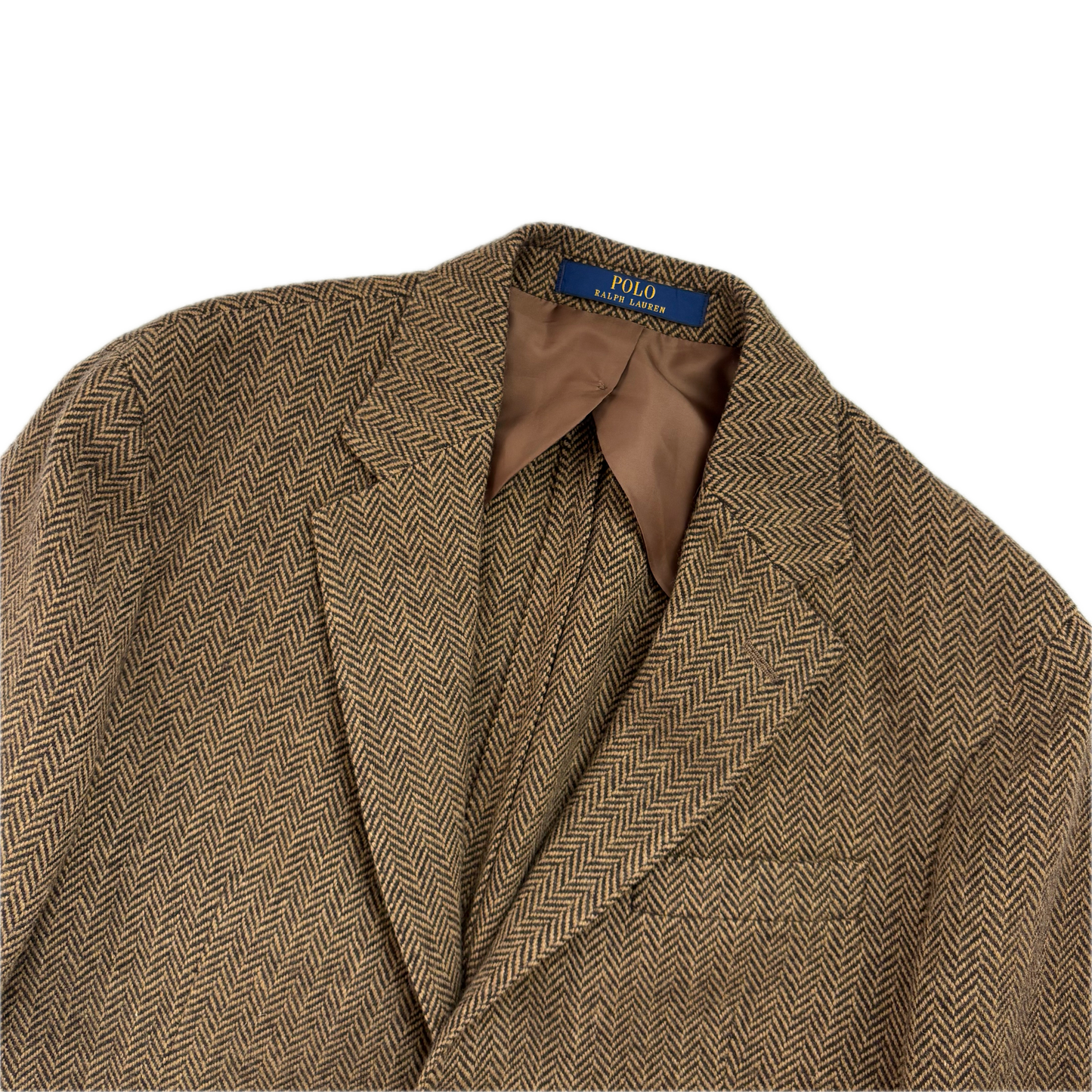Brown Herringbone Blazer (Wool Nylon) - 40S
