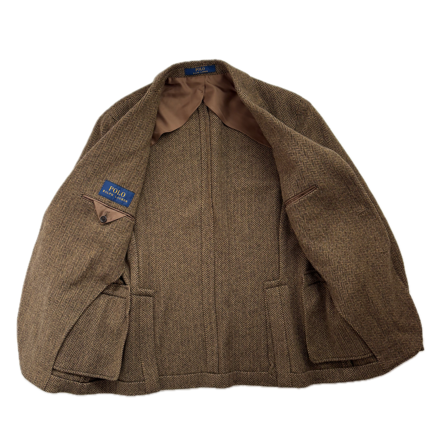 Brown Herringbone Blazer (Wool Nylon) - 40S