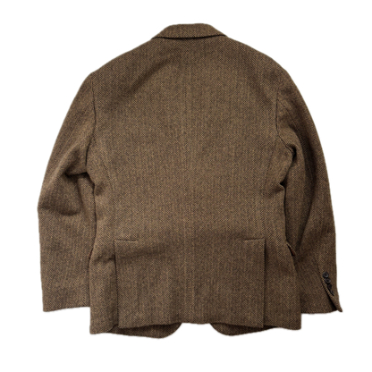 Brown Herringbone Blazer (Wool Nylon) - 40S