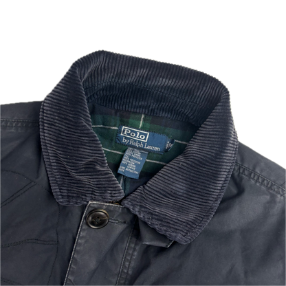 Polo Ralph Lauren Navy Shooting Jacket Waxed Coat - M