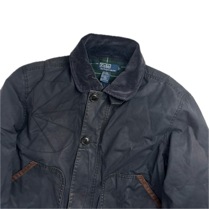 Polo Ralph Lauren Navy Shooting Jacket Waxed Coat - M