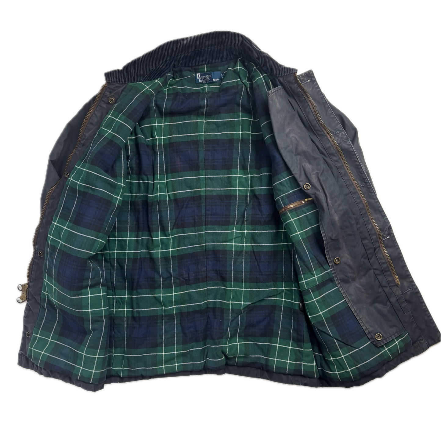 Polo Ralph Lauren Navy Shooting Jacket Waxed Coat - M
