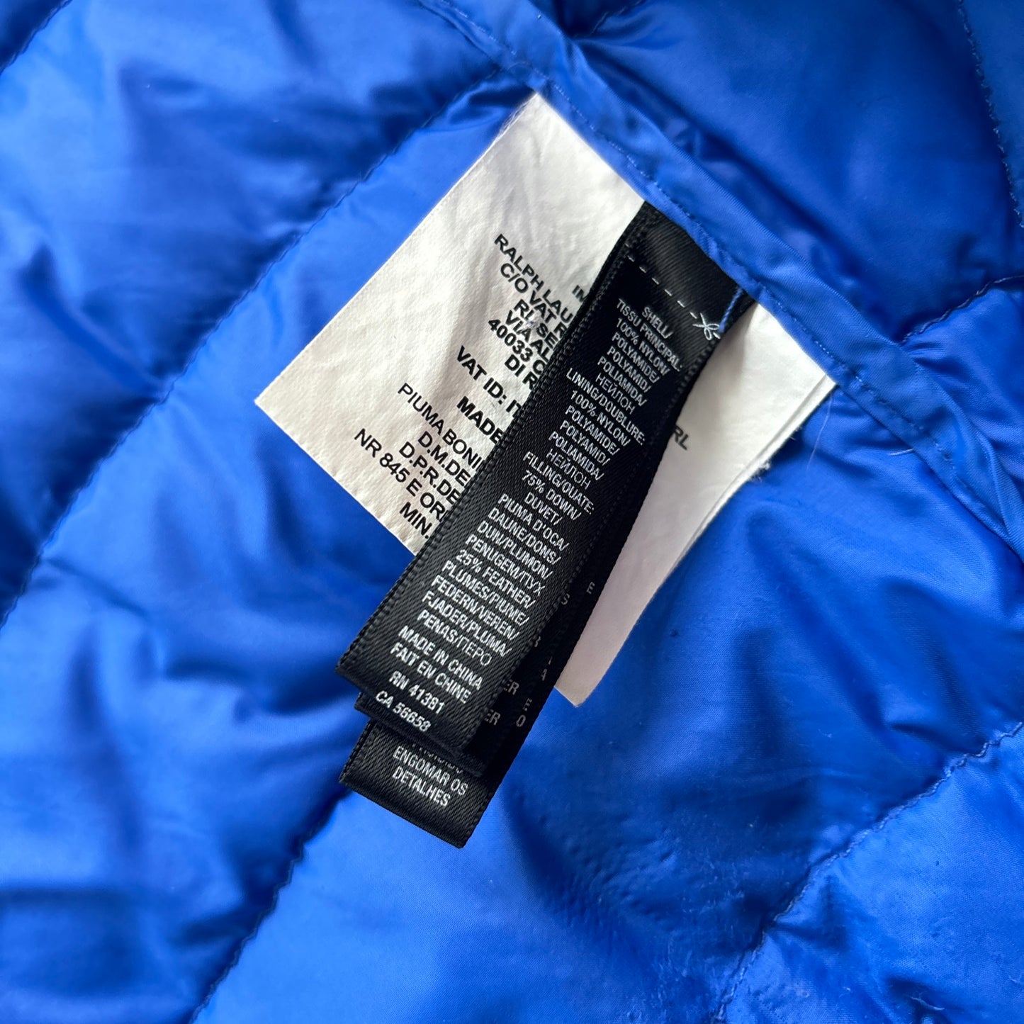 RLX Ralph Lauren Blue Lightweight Puffer Jacket Down Coat  - S