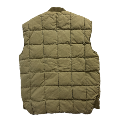 Beige Quilted Puffer Vest Gilet Hunting - M