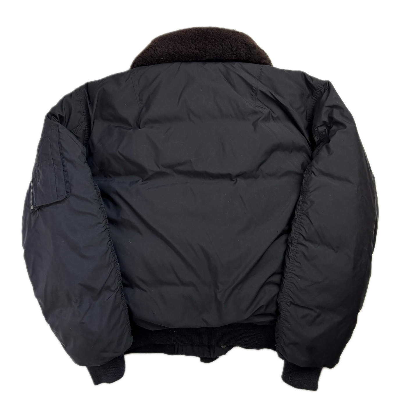 Polo Ralph Lauren Lambswool Collar Black Bomber Jacket - M