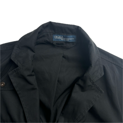 Black Utility Sports Coat Cargo Jacket - S