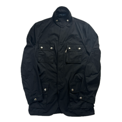 Black Utility Sports Coat Cargo Jacket - S