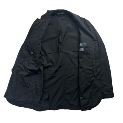 Black Utility Sports Coat Cargo Jacket - S