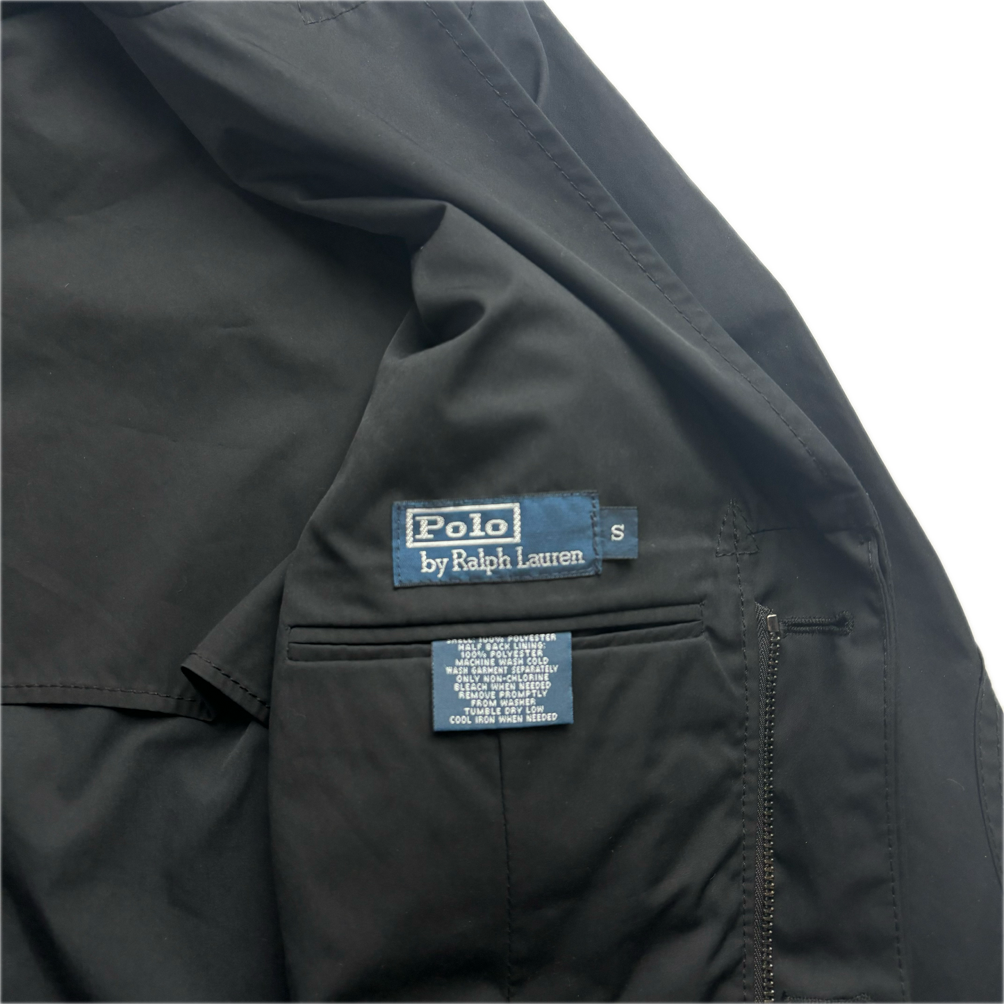 Black Utility Sports Coat Cargo Jacket - S