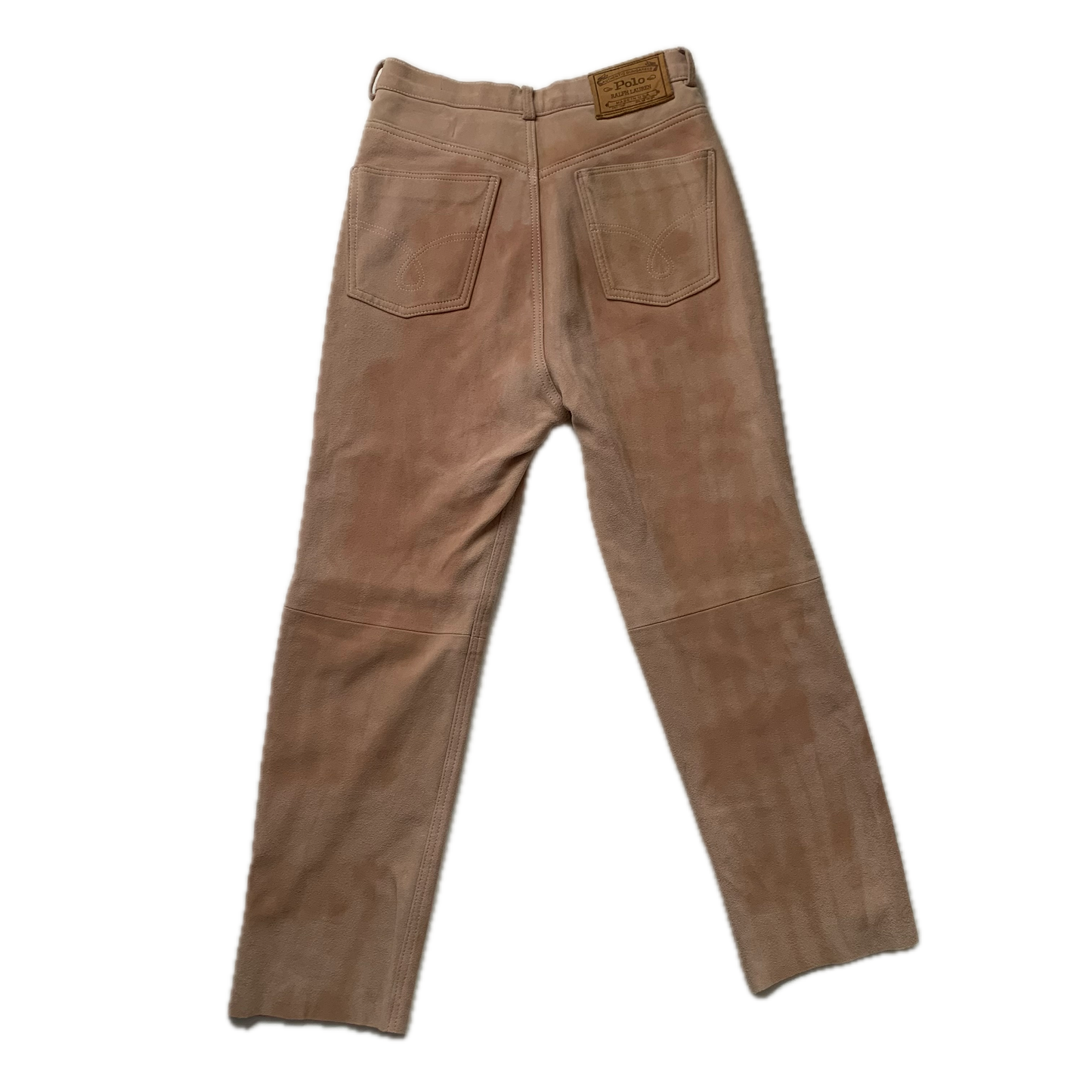 Polo Country Pale Pink Suede Trouser Leather Western - 8