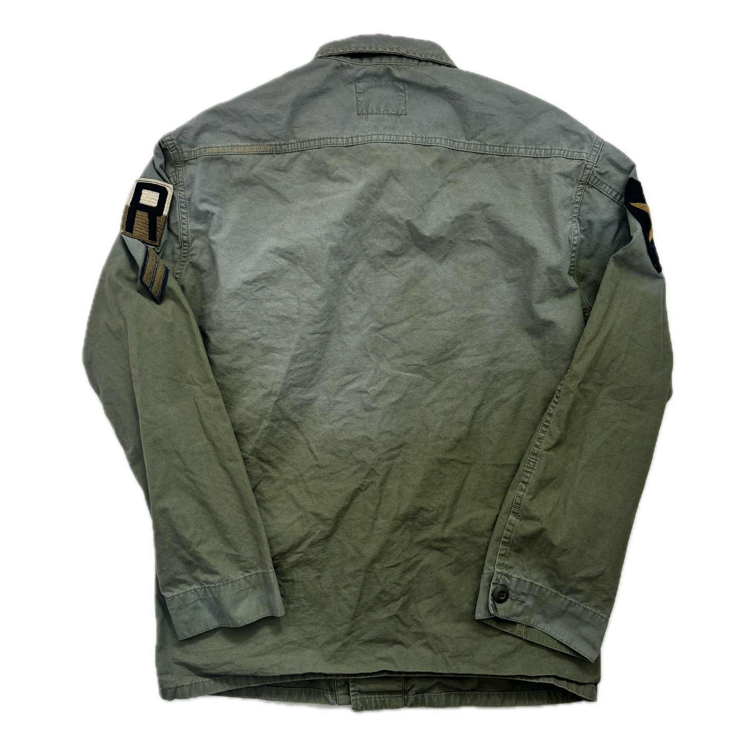Green Faded Military Field Jacket - S