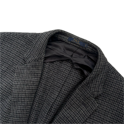 Grey Houndstooth Blazer Sports Coat (Wool) - 46R