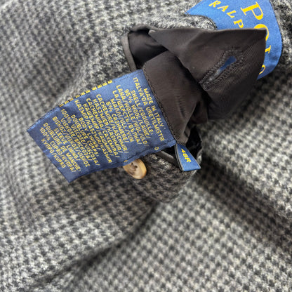 Grey Houndstooth Blazer Sports Coat (Wool) - 46R