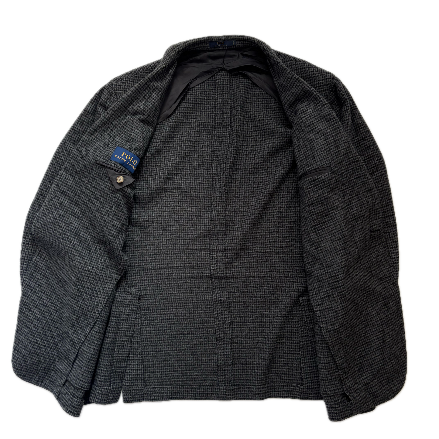 Grey Houndstooth Blazer Sports Coat (Wool) - 46R