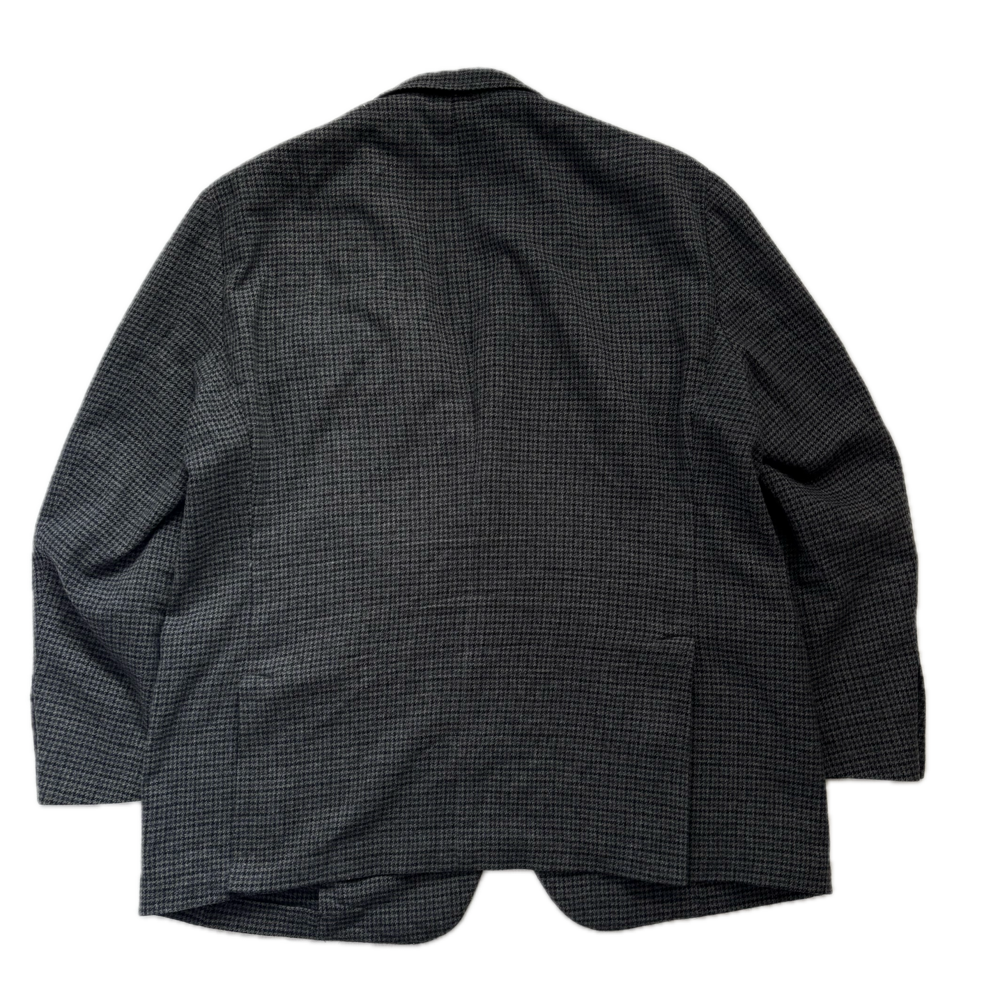 Grey Houndstooth Blazer Sports Coat (Wool) - 46R