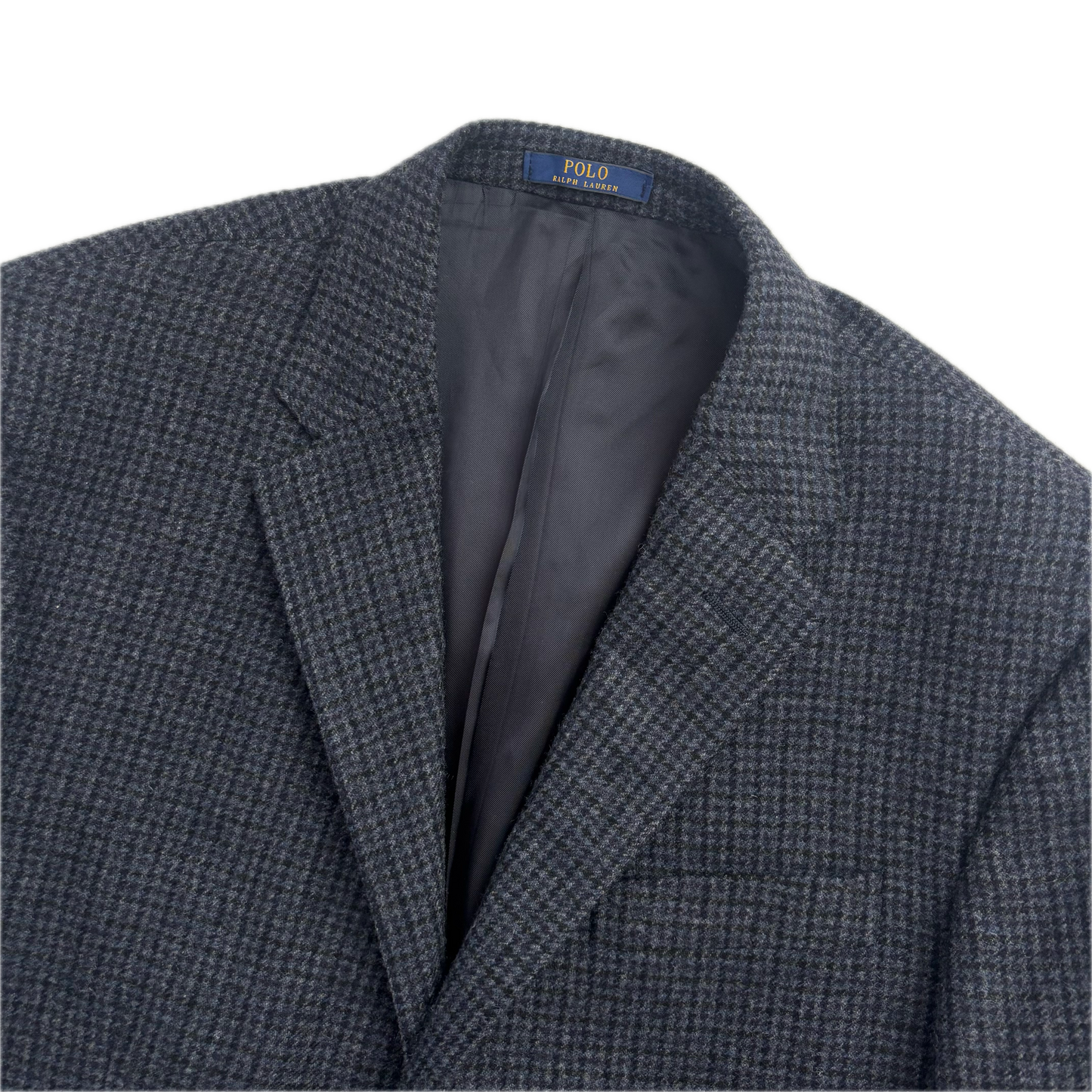 Navy Houndstooth Blazer Sports Coat (Wool) - 40R