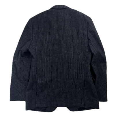 Navy Houndstooth Blazer Sports Coat (Wool) - 40R