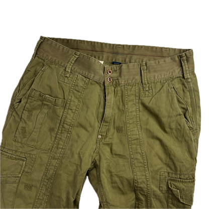 Olive Green Cargo Trouser Utility Pants - 36x30