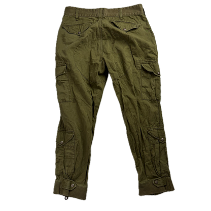 Olive Green Cargo Trouser Utility Pants - 36x30