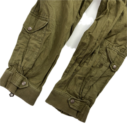 Olive Green Cargo Trouser Utility Pants - 36x30