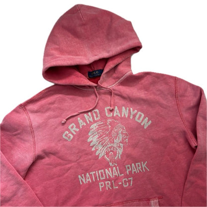 Grand Canyon National Park Distressed Hoodie Pink Red - M