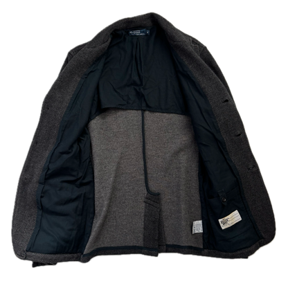 Dark Grey Herringbone Blazer (Wool) - M