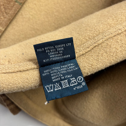 Polo Ralph Lauren Beige Brown Plaid Utility Coat (Wool) - L
