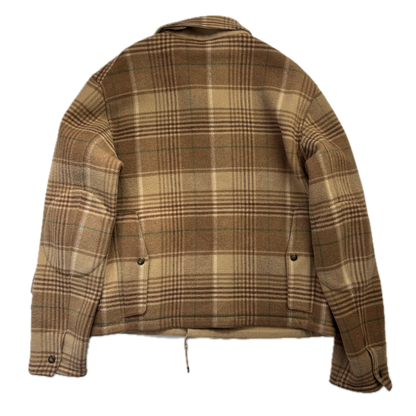 Polo Ralph Lauren Beige Brown Plaid Utility Coat (Wool) - L