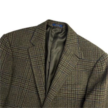 Polo Ralph Lauren Green Tweed Blazer Glen Plaid (Wool) - 40R