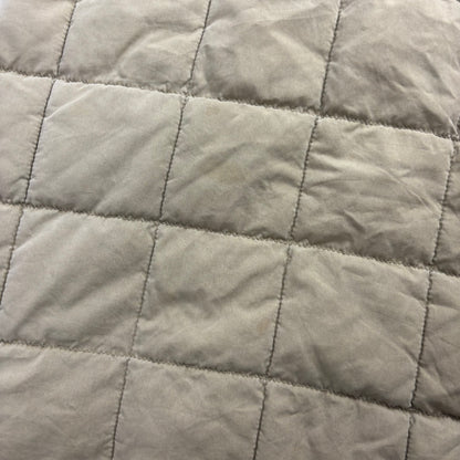 Beige Quilted Puffer Vest Gilet - L