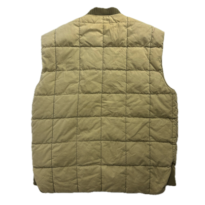 Beige Quilted Puffer Vest Gilet - L