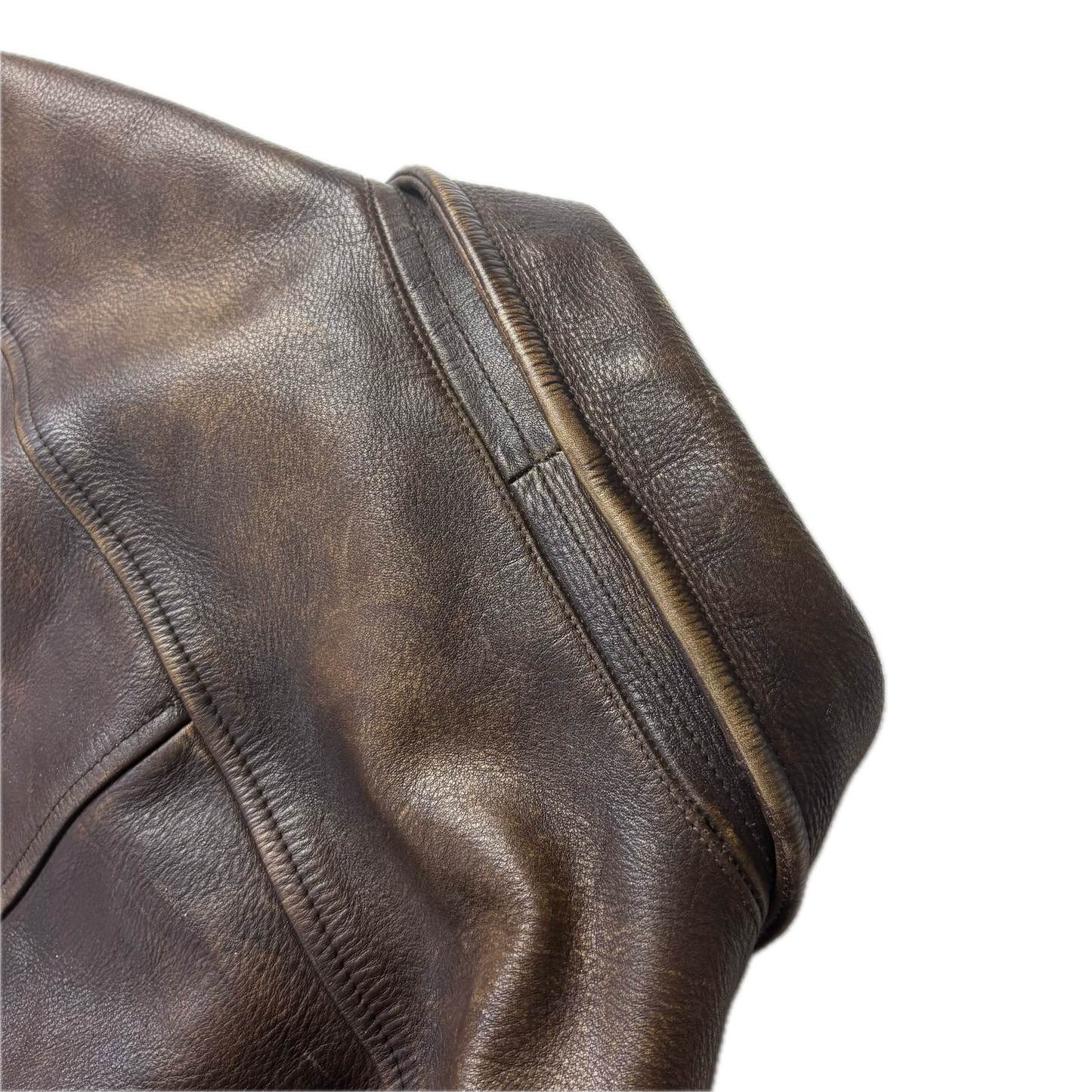 Polo Ralph Lauren Brown Cowhide Leather Double Breasted Belted Jacket - XXL