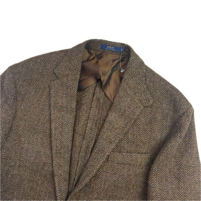 Polo Ralph Lauren Brown Green Donegal Tweed Blazer (Wool) - 40R
