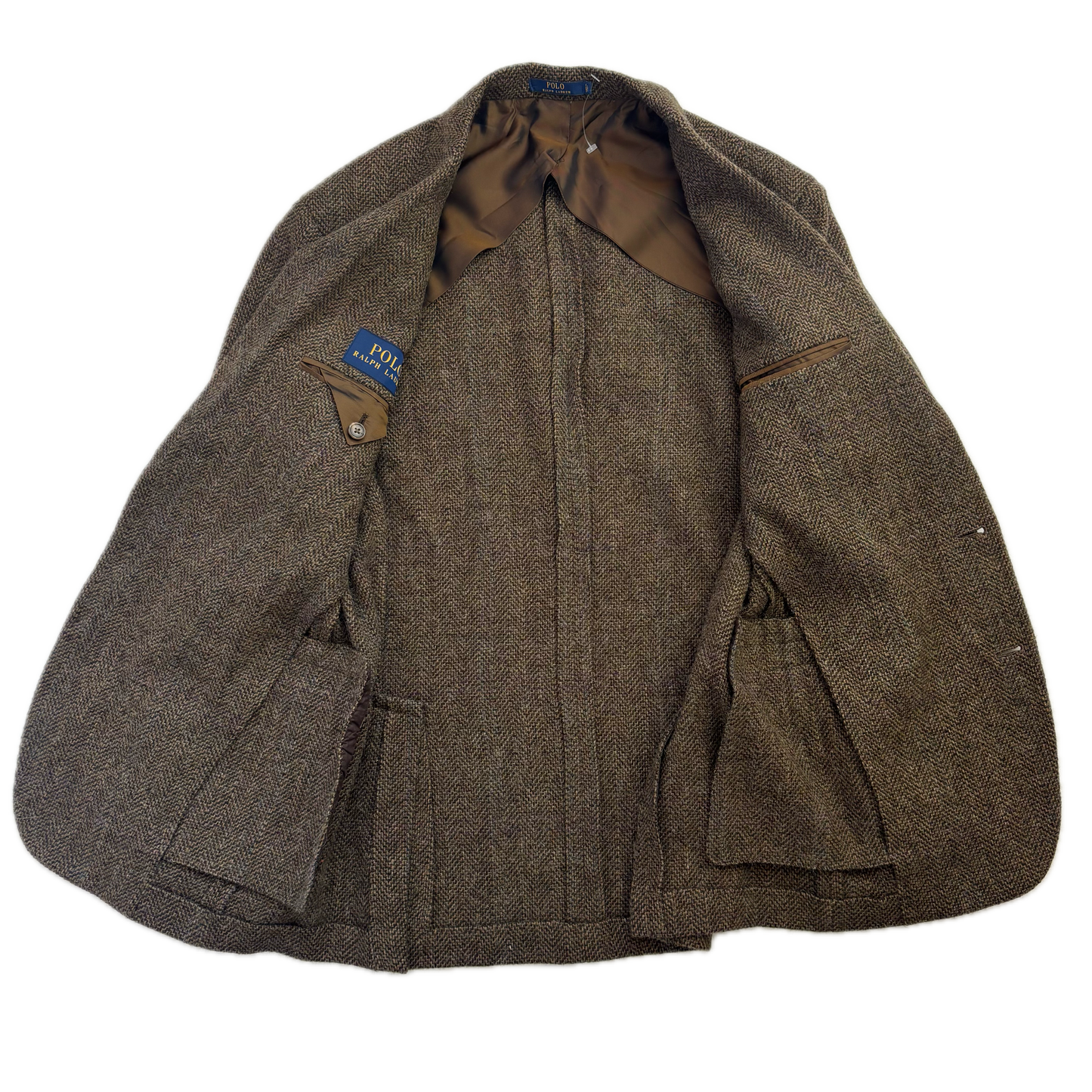 Polo Ralph Lauren Brown Green Donegal Tweed Blazer (Wool) - 40R