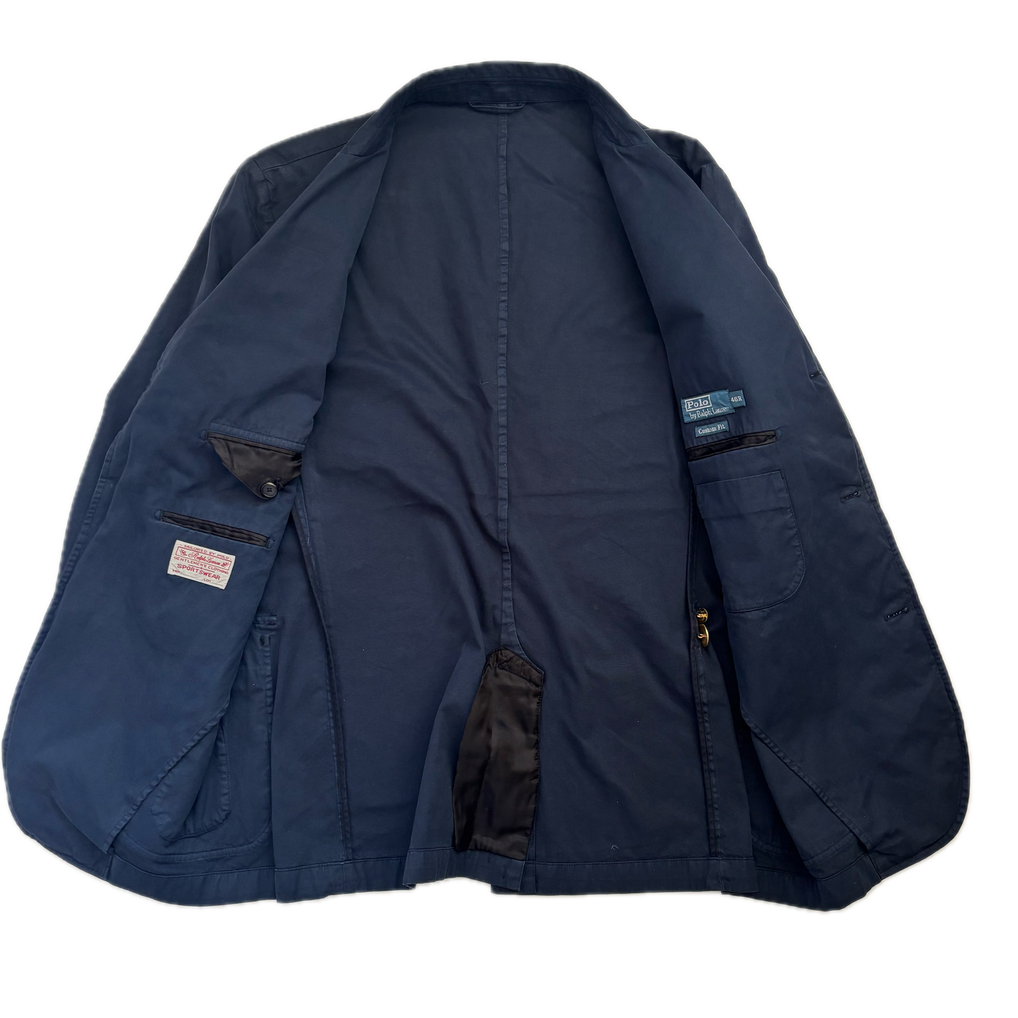 Navy Crest Blazer Sports Jacket - 46R
