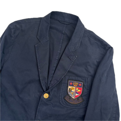 Navy Crest Blazer Sports Jacket - 46R