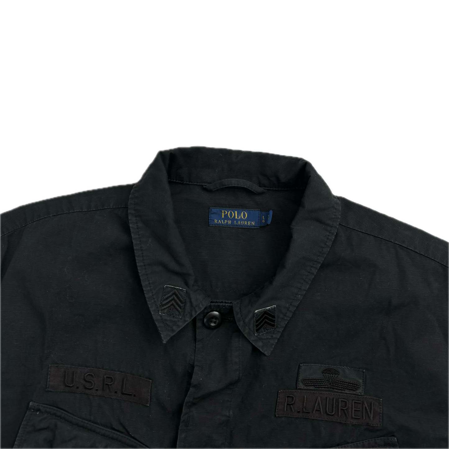 Black Tropical Combat Jacket Military - L
