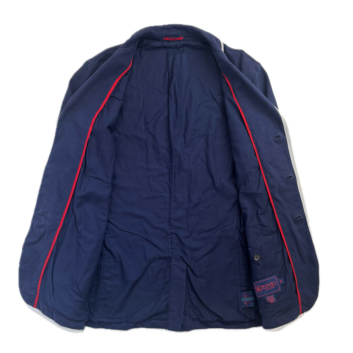 Rugby Navy Crest Blazer Sports Jacket - M