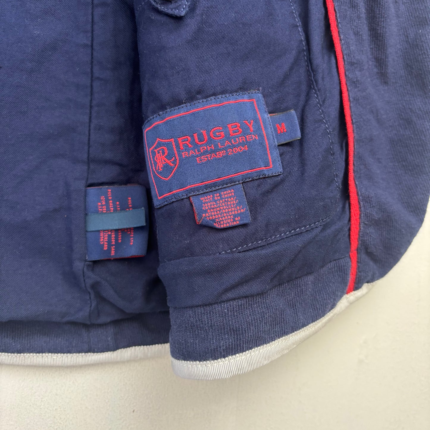 Rugby Navy Crest Blazer Sports Jacket - M