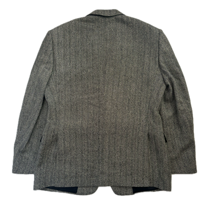 Grey Herringbone Blazer (Linen Wool) - 44R