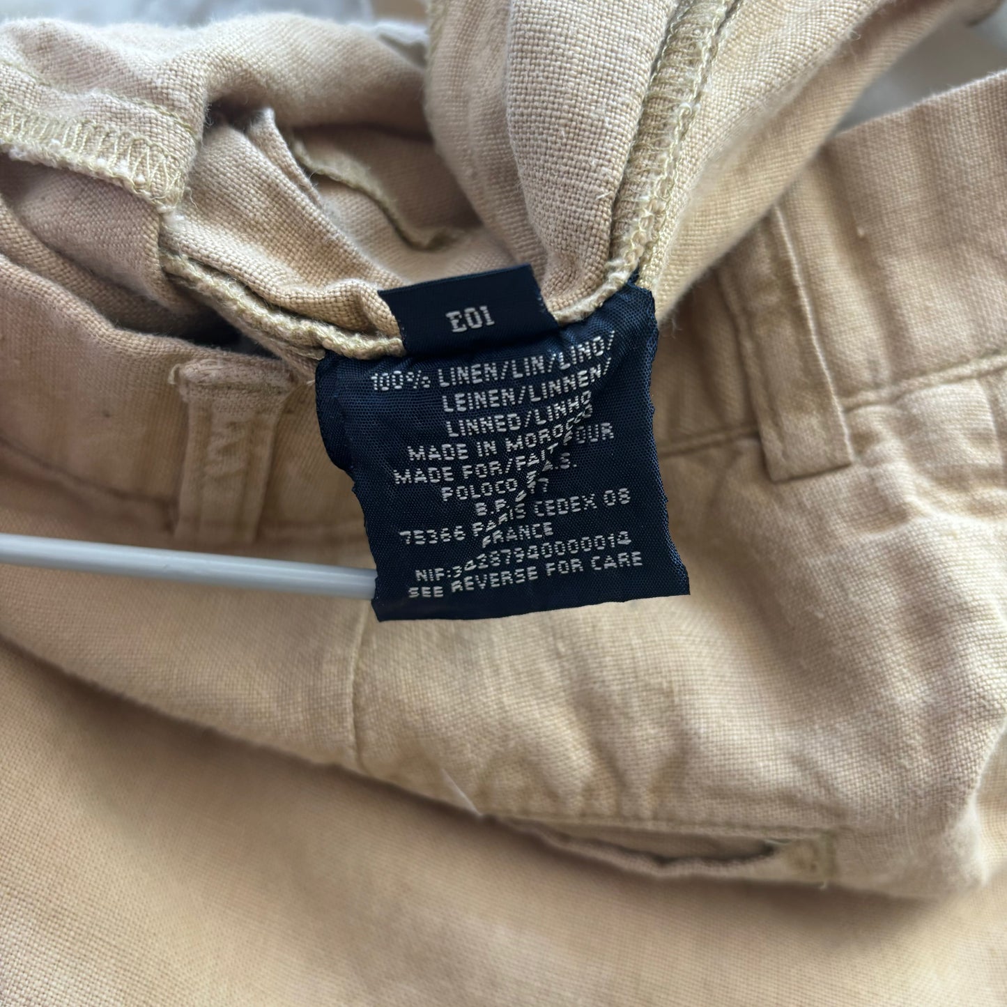 Beige Linen Shorts Willis - 31.5"