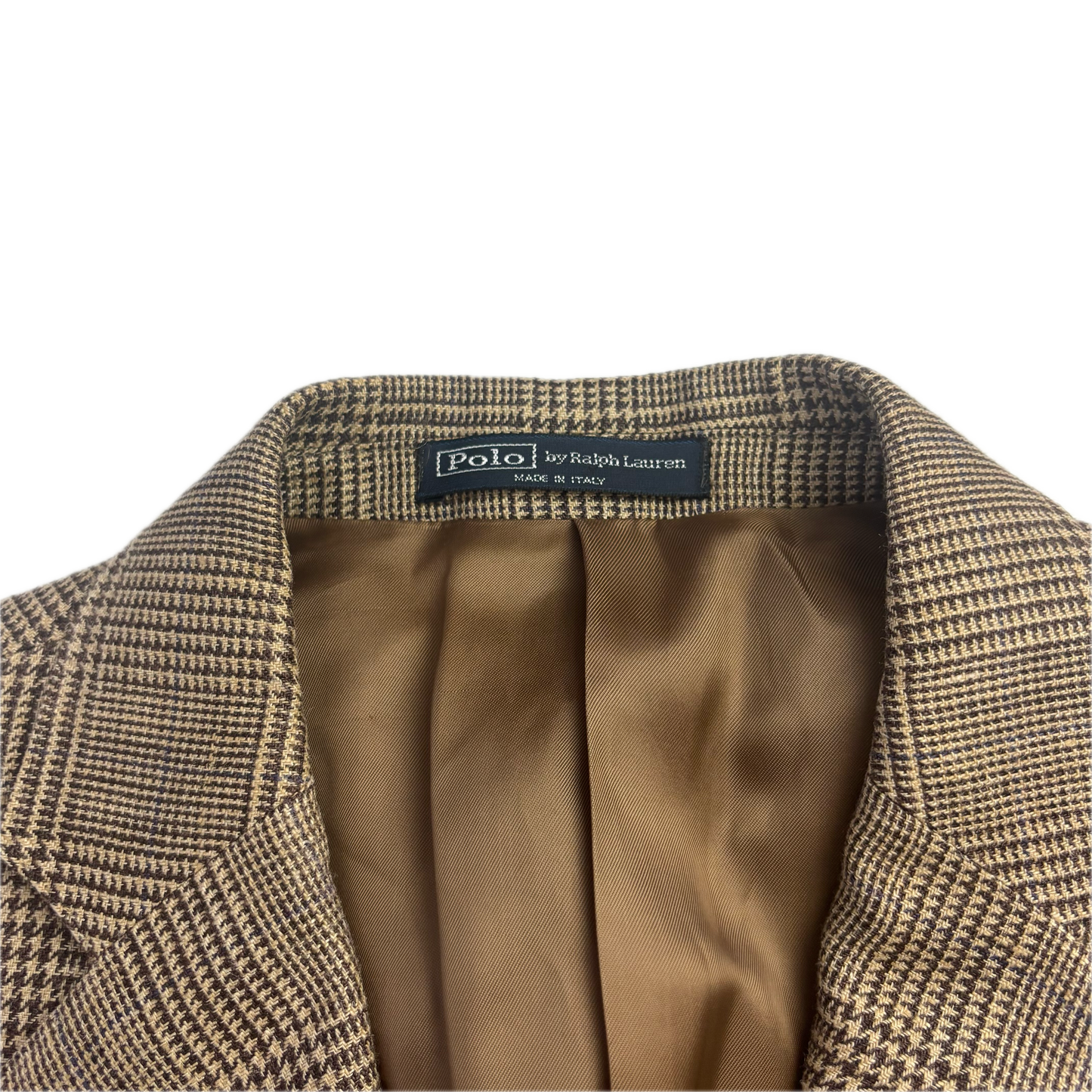 Brown Glen Plaid Blazer (Silk Flax) - 38R