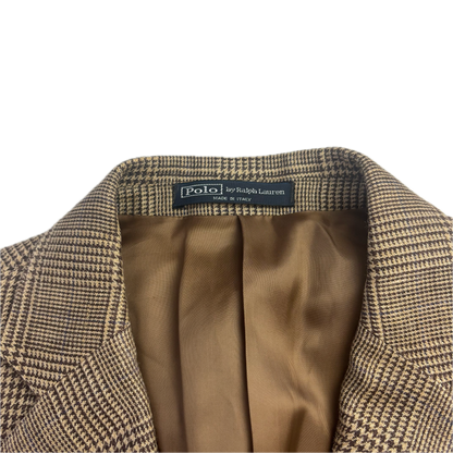Brown Glen Plaid Blazer (Silk Flax) - 38R