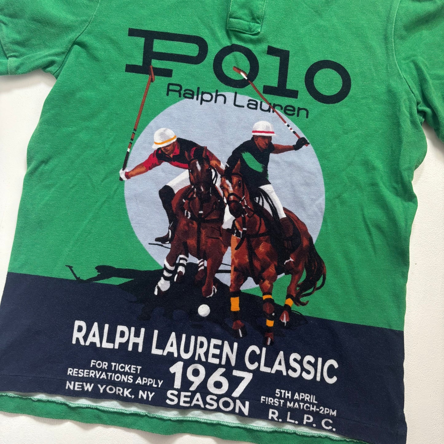 Polo Ralph Lauren Green Match Graphic Polo Shirt - S