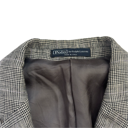 Grey Glen Plaid Check Suit Blazer & Trousers (Flax) - 42R