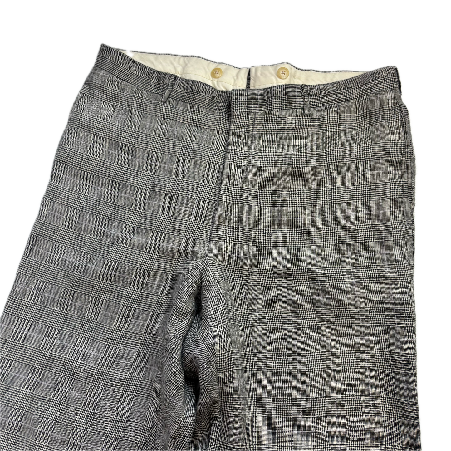 Grey Glen Plaid Check Suit Blazer & Trousers (Flax) - 42R